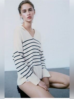 ZARA STRIPED KNIT SWEATER